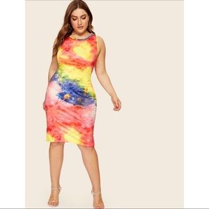 Tie Dye Fitted Shift